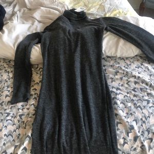 Grey long midi dress